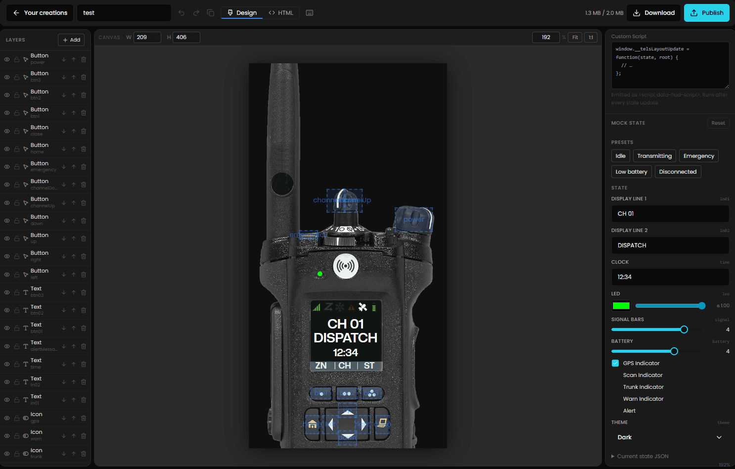 UI Studio — Layout Editor