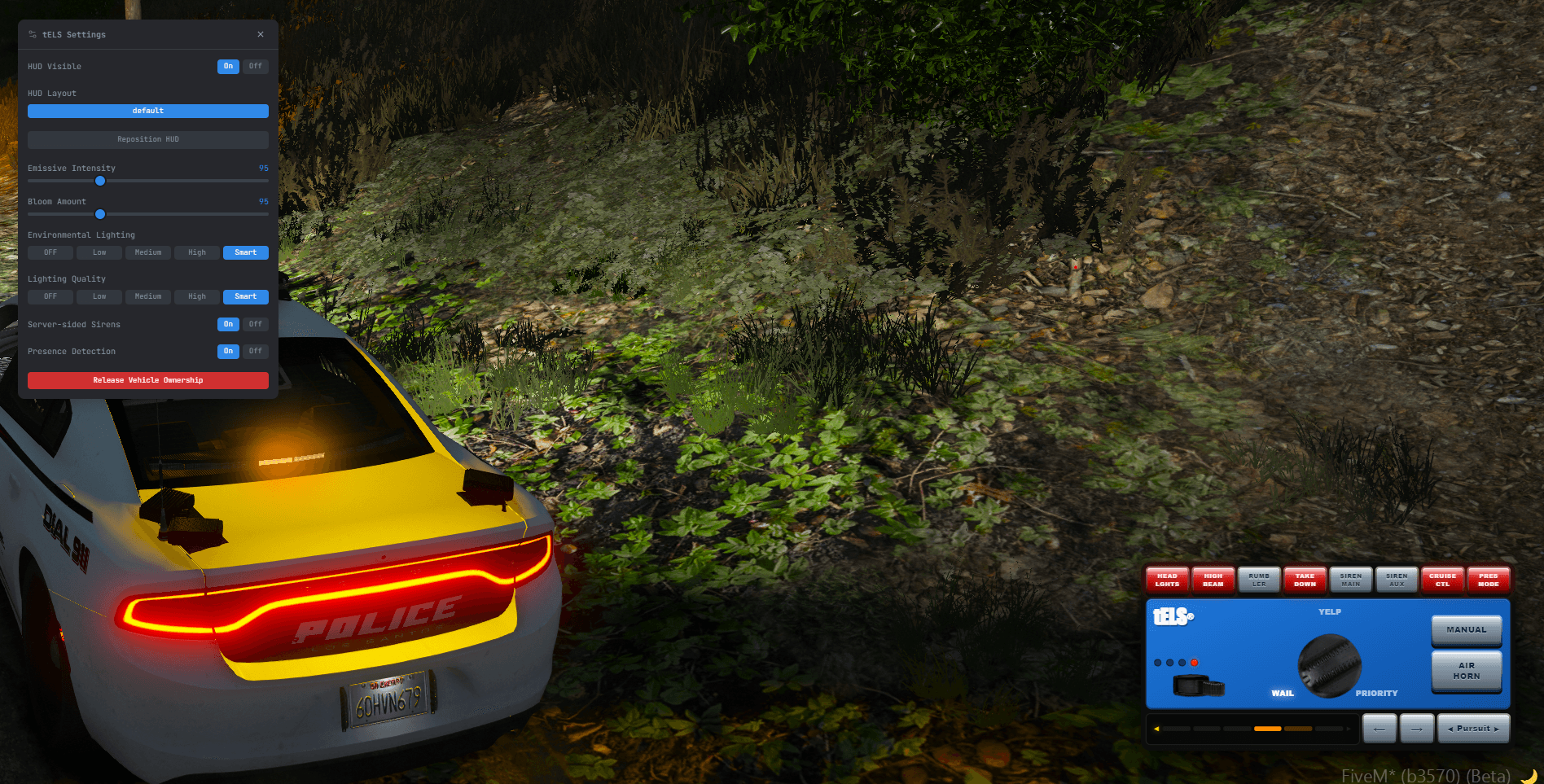 Client Settings Panel