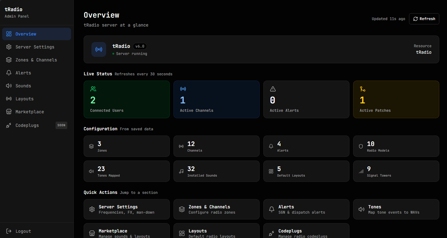 Web Admin Panel