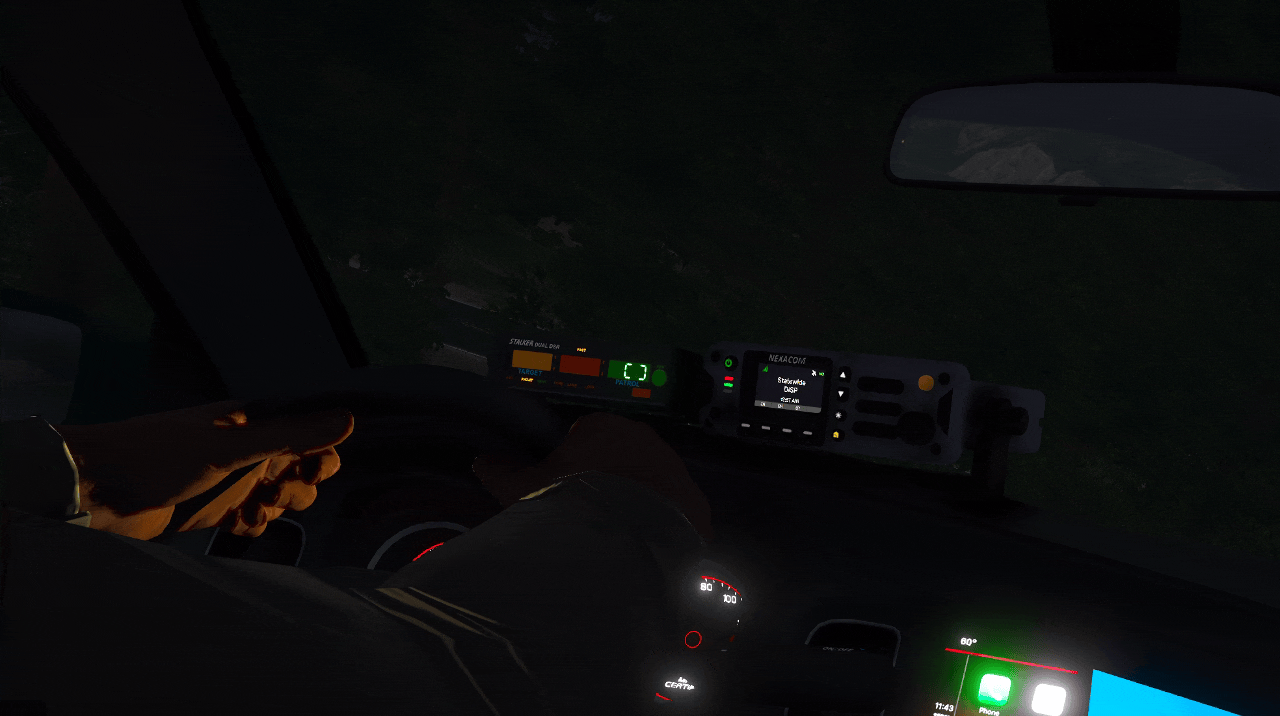 Vehicle radio prop placed in dashboard